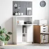 vidaXL Schreibtisch Weiß 71.5 x 31.5 x 106.5 cm Produktbild-Vorschau 2