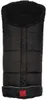 A black Kaiser Iglu Thermo Fleece footmuff is shown against a white background. Produktbild-Vorschau