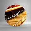 Wanduhr - Rund - Glasuhr - Klavier Musik Konzert - 40x40cm Produktbild-Vorschau 3