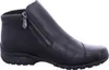 A black leather boot with a zipper. Produktbild-Vorschau