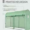 Outsunny Foliengewächshaus Treibhaus Frühbeet 4 Fenster&2 Produktbild-Vorschau 6