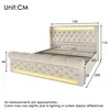A diagram of a bed with dimensions indicated by measurement lines and numbers. Anteprima dell’immagine prodotto