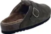 Scholl Fae New F Clog Suede - Velourleder in khaki mit Fell Produktbild-Vorschau 15