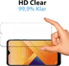 A hand is holding a screen protector over a smartphone. Produktbild-Vorschau