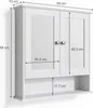 Specchio contenitore bagno Vicco Bianco Bianco 56 x 58 cm, Anteprima dell’immagine prodotto 3