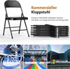 8er Set Klappstühle Gepolstert Schwarz – Extrem Belastbar Produktbild-Vorschau 7