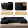 AX LIVING Canapé XXL en U Didim, gris foncé, 378 cm de Voir les images du produit 6