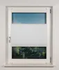 A white pleated blind is shown in a window frame. Produktbild-Vorschau