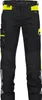 A pair of black and yellow work pants shown front-on against a white background. Náhľad obrázku produktu
