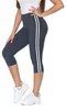 Leggings 3/4 Donna Lampasse Alto Stato Opaco Piacevolmente Anteprima dell’immagine prodotto 3
