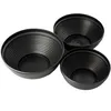 Three black planters of varying sizes are arranged on a white background. Produktbild-Vorschau