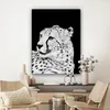 MuchoWow® - Leinwandbilder - Leopard - Weiß - Schwarz, Produktbild-Vorschau 7
