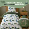 Dinosaurier Bettwäsche 135x200 80x80 cm 2-teiliges Set Produktbild-Vorschau 6