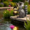 Waschbär Solarleuchte mit LED Laterne Solarlampe Produktbild-Vorschau 6