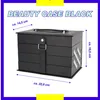Maße des ZMILE Beauty Case Black Schminkkoffers in Lederoptik mit kompakten Abmessungen für Reisen und Zuhause. Náhľad obrázku produktu