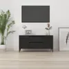 vidaXL TV-Schrank Schwarz 102x44,5x50 cm Holzwerkstoff Produktbild-Vorschau 3