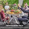 Outsunny Gartentisch Ø118cm, Wetterfest Balkontisch aus Produktbild-Vorschau 4