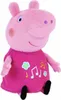 A plush toy of Peppa Pig wearing a pink dress with musical notes and flowers. Anteprima dell’immagine prodotto