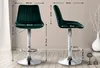 2er Set Barhocker Toni Samt chrom - grün Produktbild-Vorschau 4