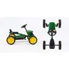 A green and yellow pedal-powered tractor toy is shown from two different angles against a white background. Podgląd zdjęcia produktu