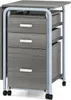 A close-up, studio shot of a folding computer desk with drawers. Náhled obrázku produktu