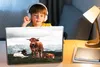 MuchoWow® Laptop Aufkleber Sticker Cover Tiere - Kuh - Berg Produktbild-Vorschau 3