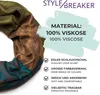 styleBREAKER Damen Loop Schlauchschal mit Blumen, Hibiskus Produktbild-Vorschau 5
