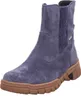 A single blue suede Chelsea boot with a brown sole is shown against a white background. Anteprima dell’immagine prodotto