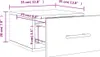 vidaXL Szafki nocne naścienne 2 szt. dąb sonoma 35x35x20 cm Podgląd zdjęcia produktu 8
