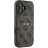 A close-up side view of a smartphone case with a repeating Guess logo pattern. Produktbild-Vorschau