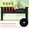 Illustration of a raised garden bed with carrots and flowers, demonstrating drainage. Voir les images du produit