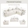 LVHOM Modulares Schlafsofa aus Cordstoff, 7 in 1 Klappbares Produktbild-Vorschau 7