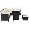 Juskys Polyrattan Lounge Manacor - Sofa, stolik, stołek i Podgląd zdjęcia produktu 13