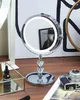 BELIANI Kosmetikspiegel Silber dia. 20 cm Metall mit LED Produktbild-Vorschau 2