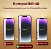 Marketing image showing compatibility of a screen protector with different iPhone models. Produktbild-Vorschau