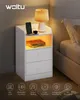 WOLTU Nachttisch Nachtschrank, Ladefunktion LED-Licht, 2 Produktbild-Vorschau 2