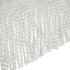 A close-up view of white fringe with twisted strands. Produktbild-Vorschau