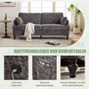 A collage of images showcasing a gray sofa with various features. Produktbild-Vorschau