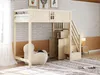 Lit mezzanine en bois massif 90 x 200 cm, avec porte de Voir les images du produit 6
