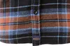 Herren Flanell Hemd langarm Medium Braun/Blau/Grau kariert Produktbild-Vorschau 5
