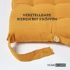 HOMESCAPES 6er Set Stuhlkissen 40x40 cm senfgelb – Produktbild-Vorschau 5