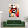 Pop Art Splash Retro Frau Leinwandbild Wandbild Deko Kunst Produktbild-Vorschau 2