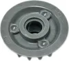 A single, gray LEGO Technic gear is shown from a slightly elevated diagonal angle. Náhľad obrázku produktu