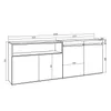Sideboard, Highboard, 200x35x75cm, 4 Türen, Wohnzimmer, Produktbild-Vorschau 4