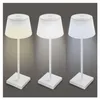 LED stolní lampa KATIE, nabíjecí, bílá Náhled obrázku produktu