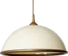 Lampa wisząca nad stół półokrągła kremowa złota Kuchnia Podgląd zdjęcia produktu 3
