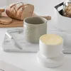 Keramická miska na máslo DOWAN s víkem, uchovává máslo Náhled obrázku produktu 3