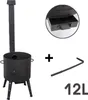 Utschak für Kasan 12 L Stahl Ø 392 mm mit Schüreisen und Produktbild-Vorschau 2