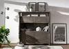 MASSIVMOEBEL24 Highboard Akazie 131x45x147 grau lackiert Produktbild-Vorschau 2