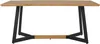 A dining table with a wooden top and black metal legs. Produktbild-Vorschau